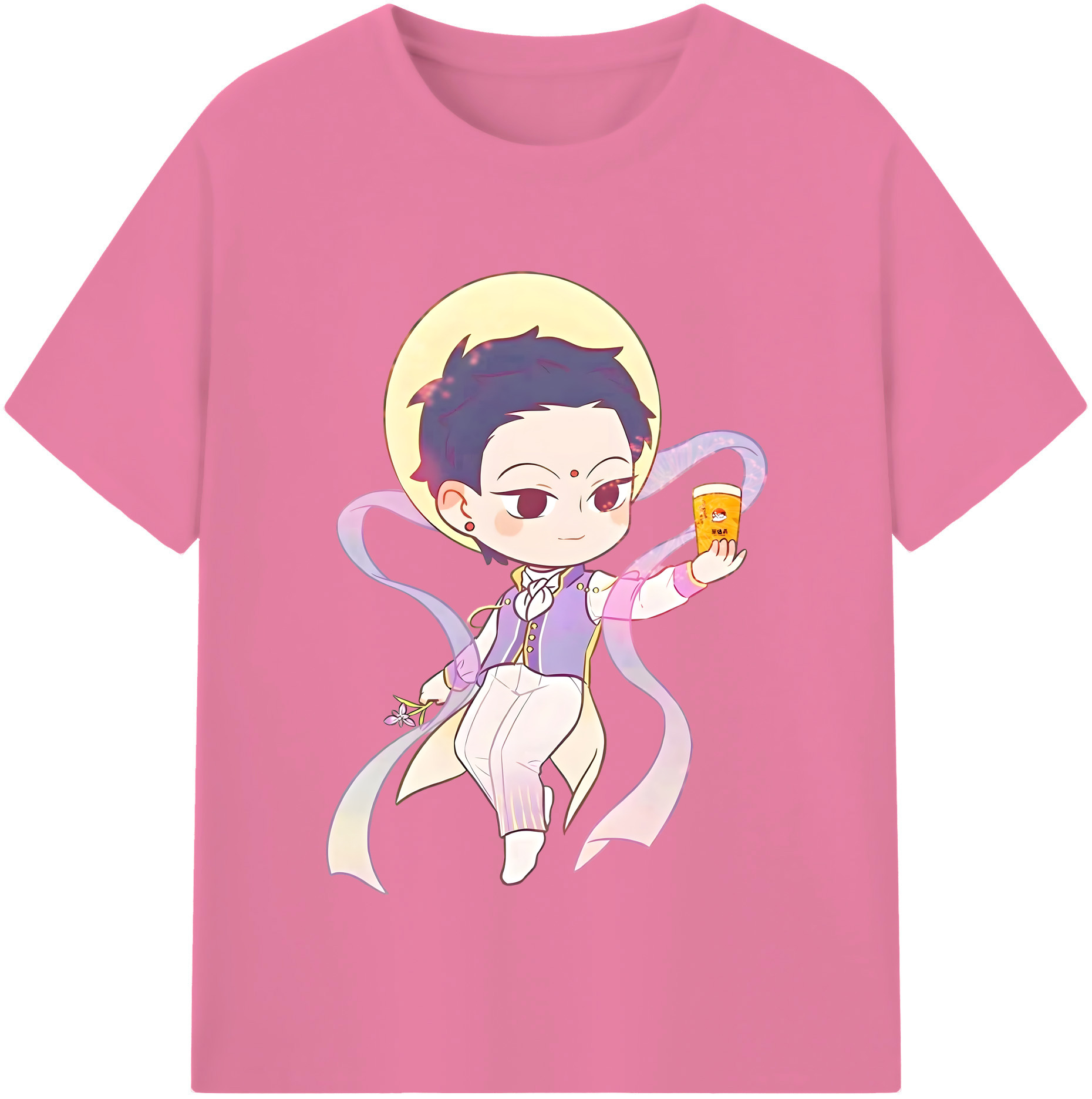 （画像用） Ne Zha 2 ナタ 魔童の大暴れ 綿100％半袖Tシャツ（フロントプリント）